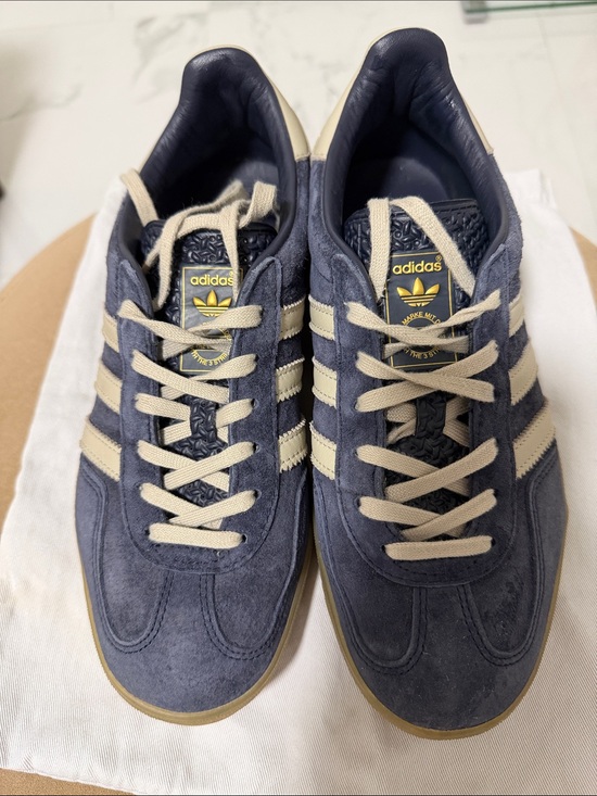adidas Shoes - Adidas Gazelle Women Navy Suede Sneakers with Cream Stripes